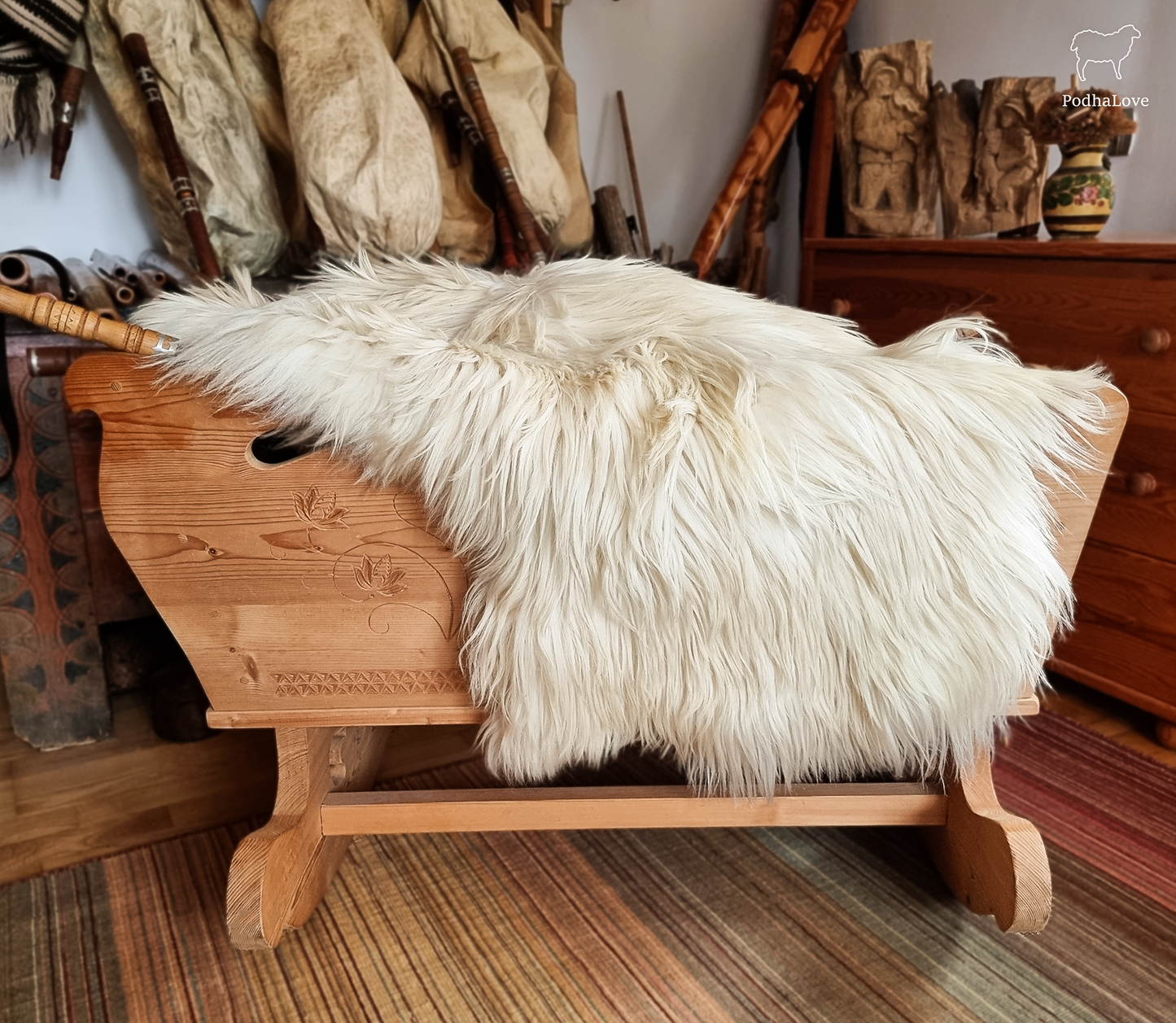 Sheepskin Premium Sheepskin Rug Natural Round Large XXL