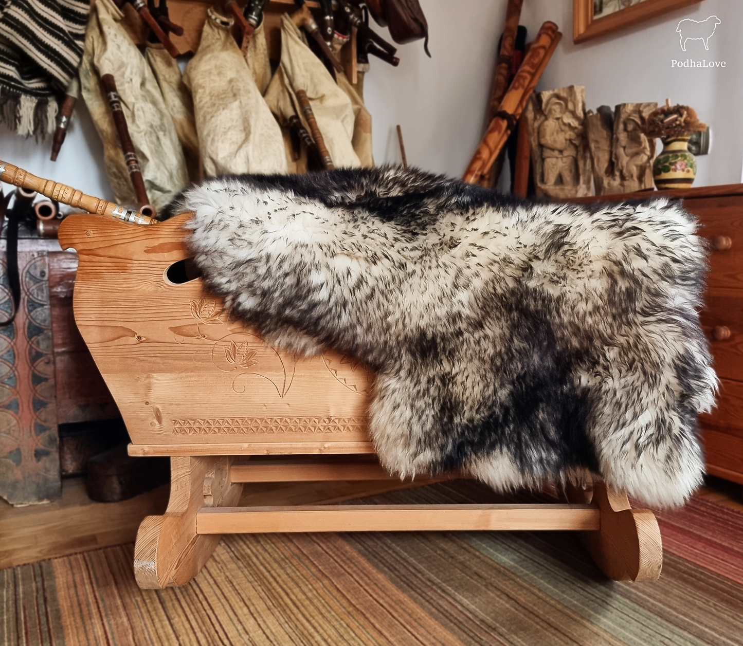 Sheepskin Premium Sheepskin Rug Natural Round Large XXL