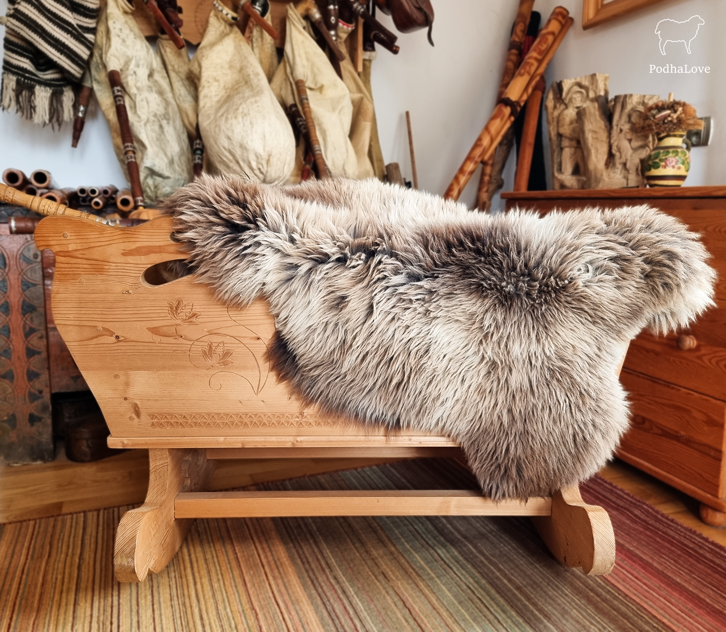 Sheepskin Premium Sheepskin Rug Natural Round Large XXL