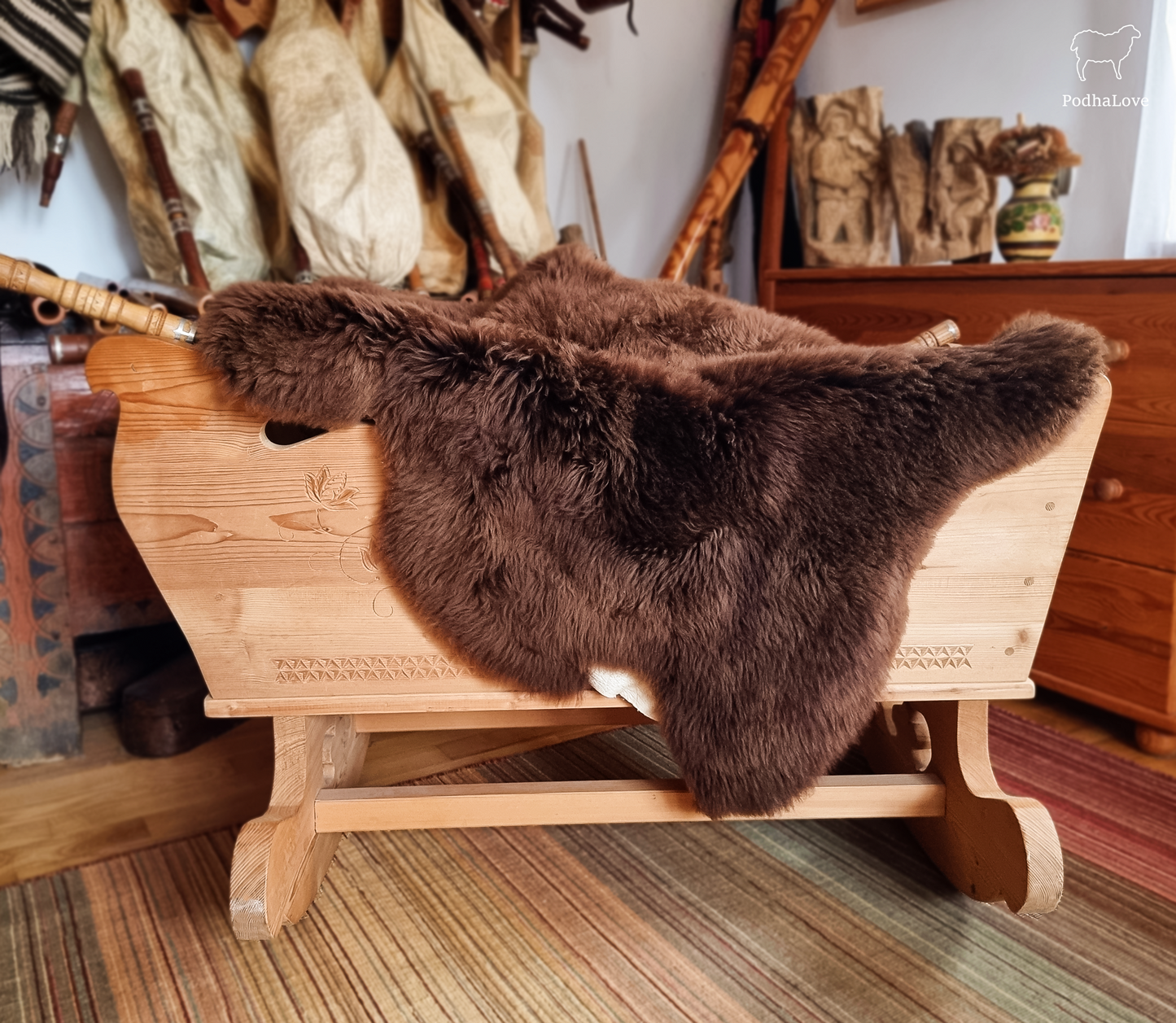 Sheepskin Premium Sheepskin Rug Natural Round Large XXL