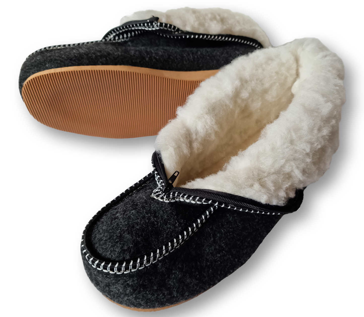 Highlander Home Slippers Warm Woolen Warm Winter Leather Slippers