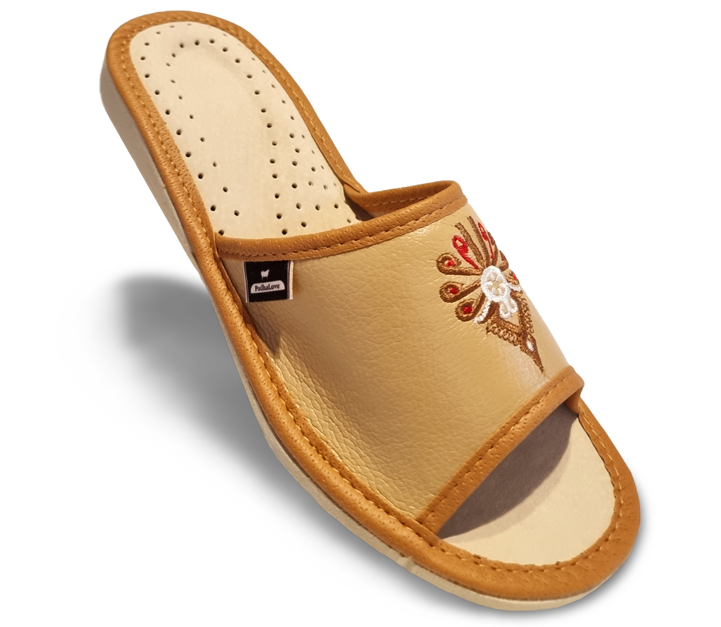 Podhalove Women's Slippers, Highlander Leather Flip-Flops, Ciapy Laczki