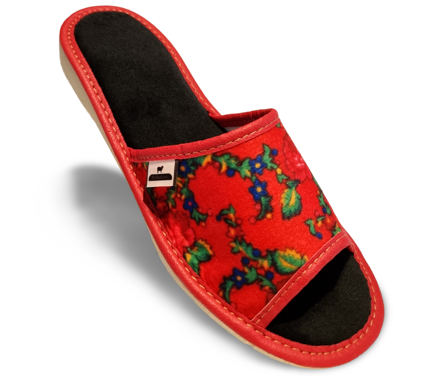 Podhalove Women's Slippers, Highlander Leather Flip-Flops, Ciapy Laczki