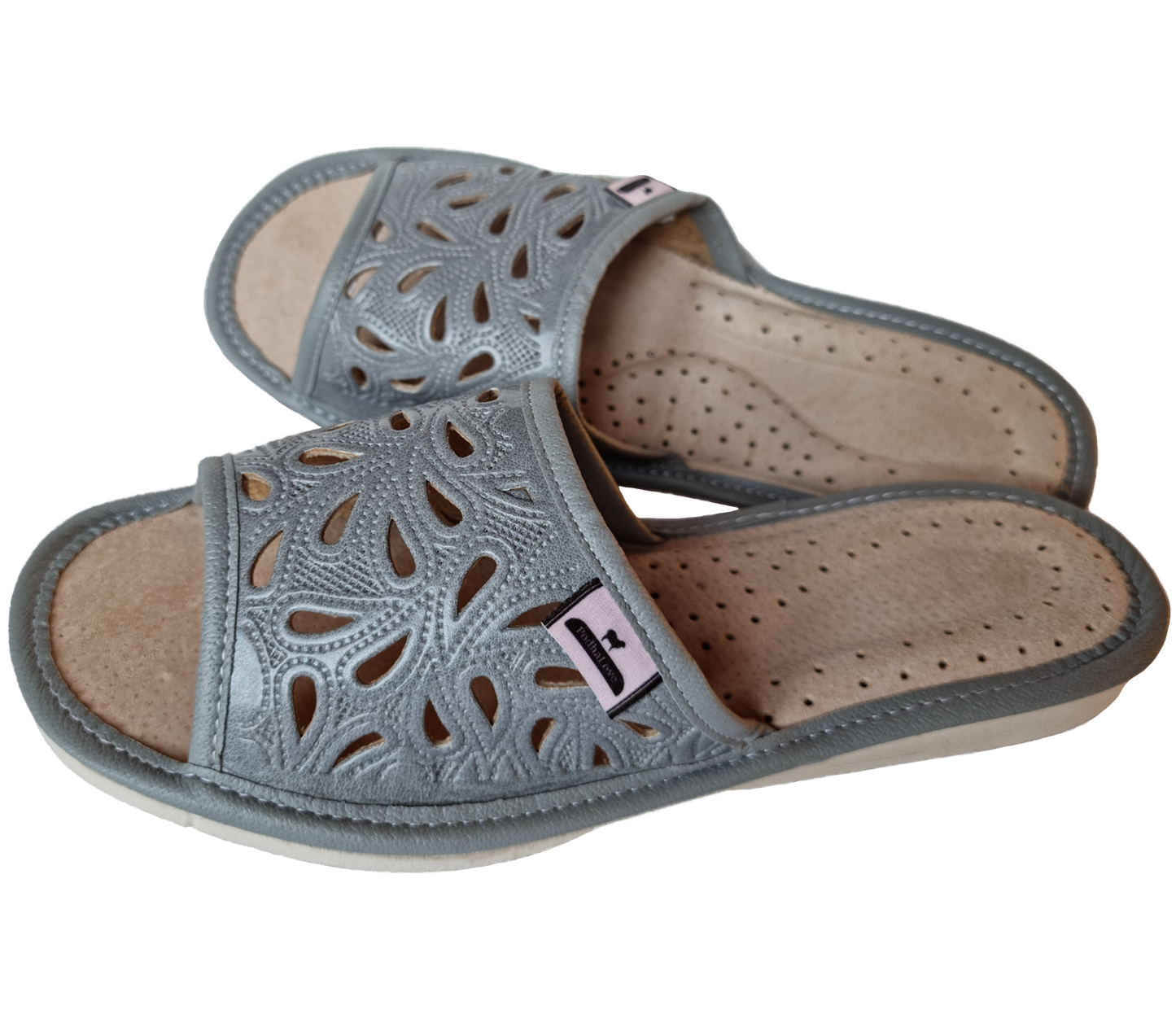Podhalove Women's Slippers, Highlander Leather Flip-Flops, Ciapy Laczki