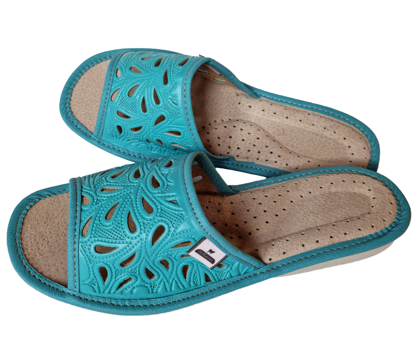 Podhalove Women's Slippers, Highlander Leather Flip-Flops, Ciapy Laczki