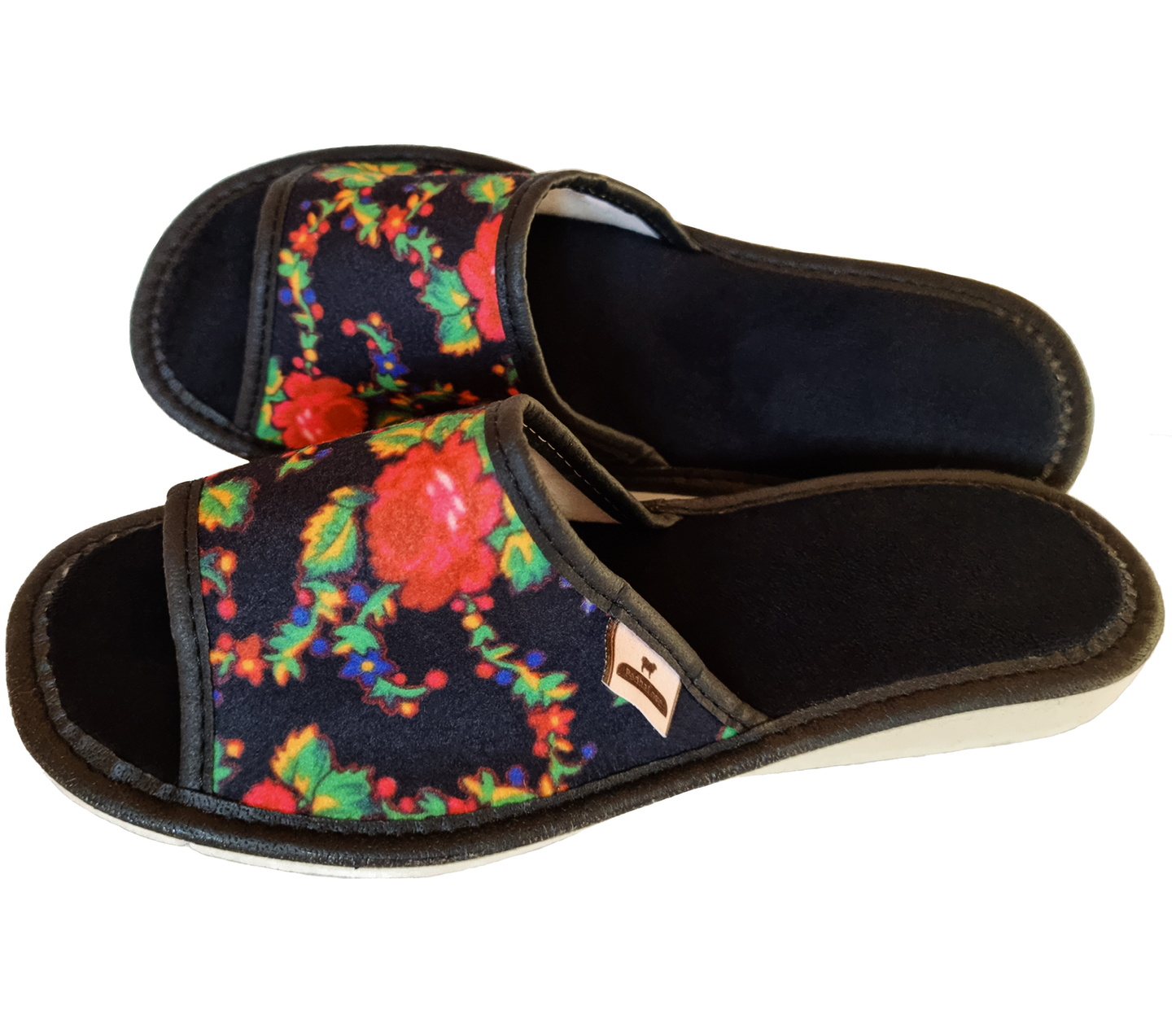 Podhalove Women's Slippers, Highlander Leather Flip-Flops, Ciapy Laczki
