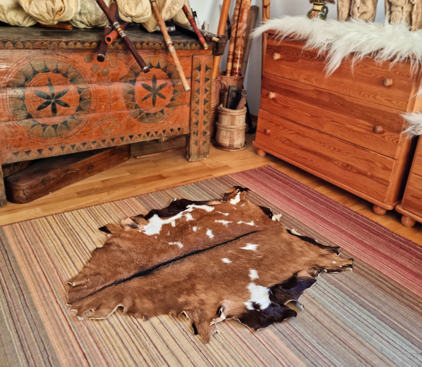 Sheepskin Premium Sheepskin Rug Natural Round Large XXL