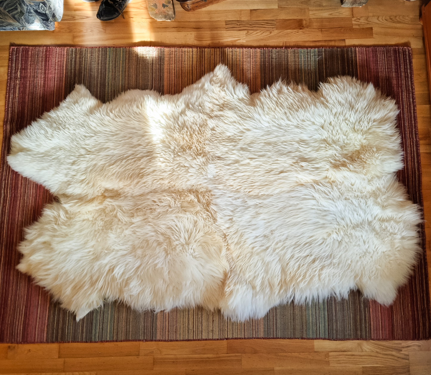 Sheepskin Premium Sheepskin Rug Natural Round Large XXL