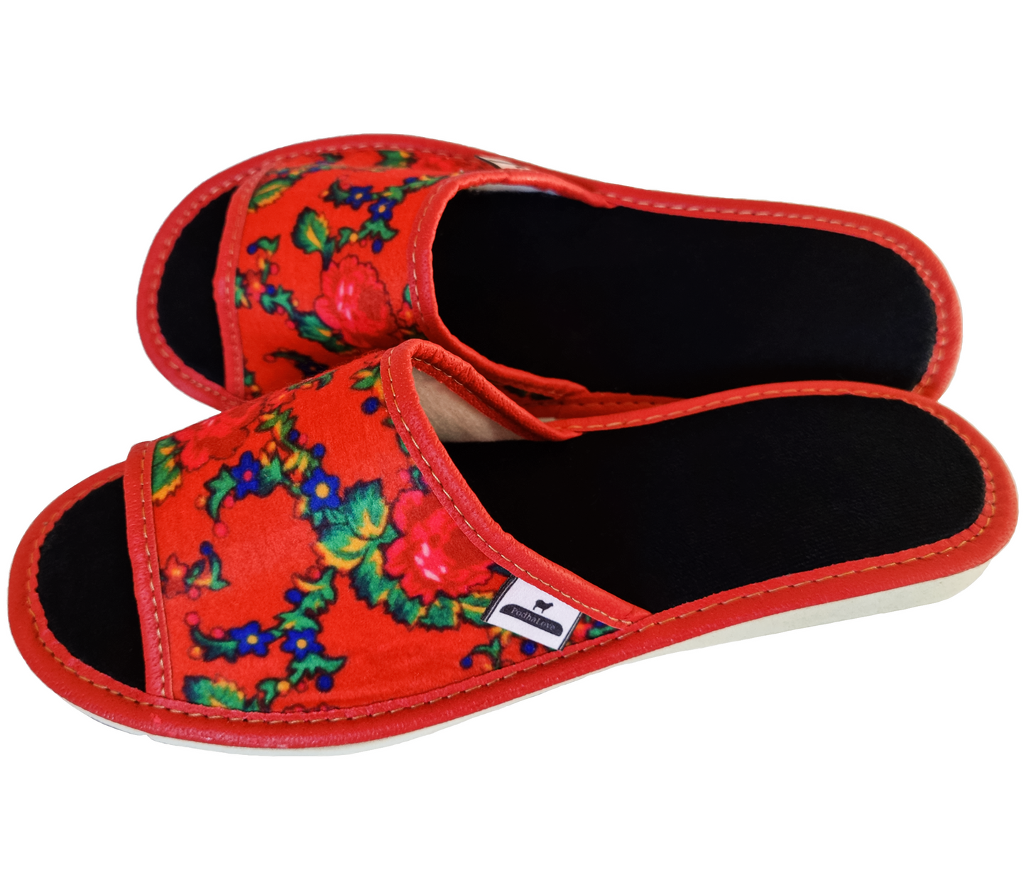 Podhalove Women's Slippers, Highlander Leather Flip-Flops, Ciapy Laczki