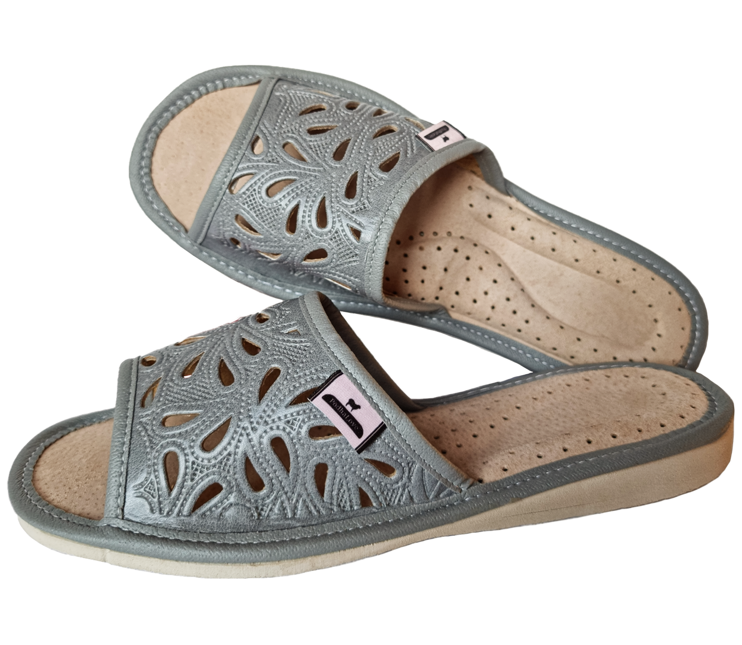 Podhalove Women's Slippers, Highlander Leather Flip-Flops, Ciapy Laczki