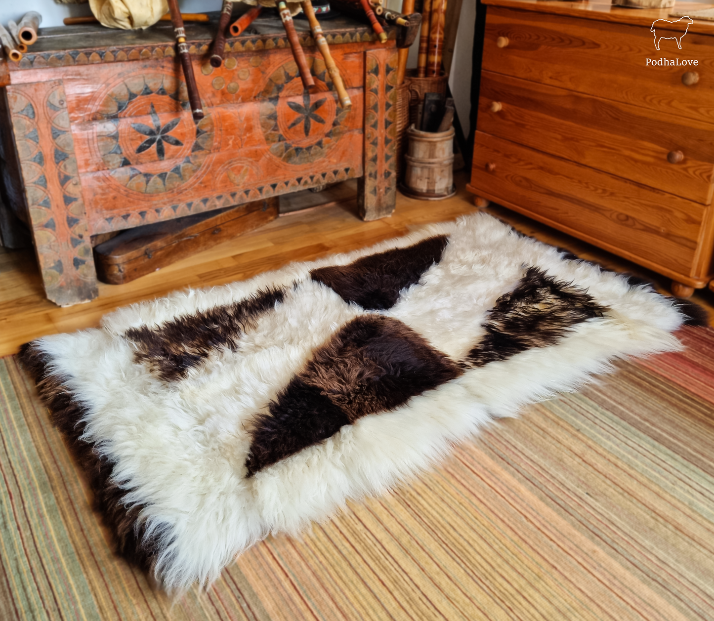 Sheepskin Premium Sheepskin Rug Natural Round Large XXL