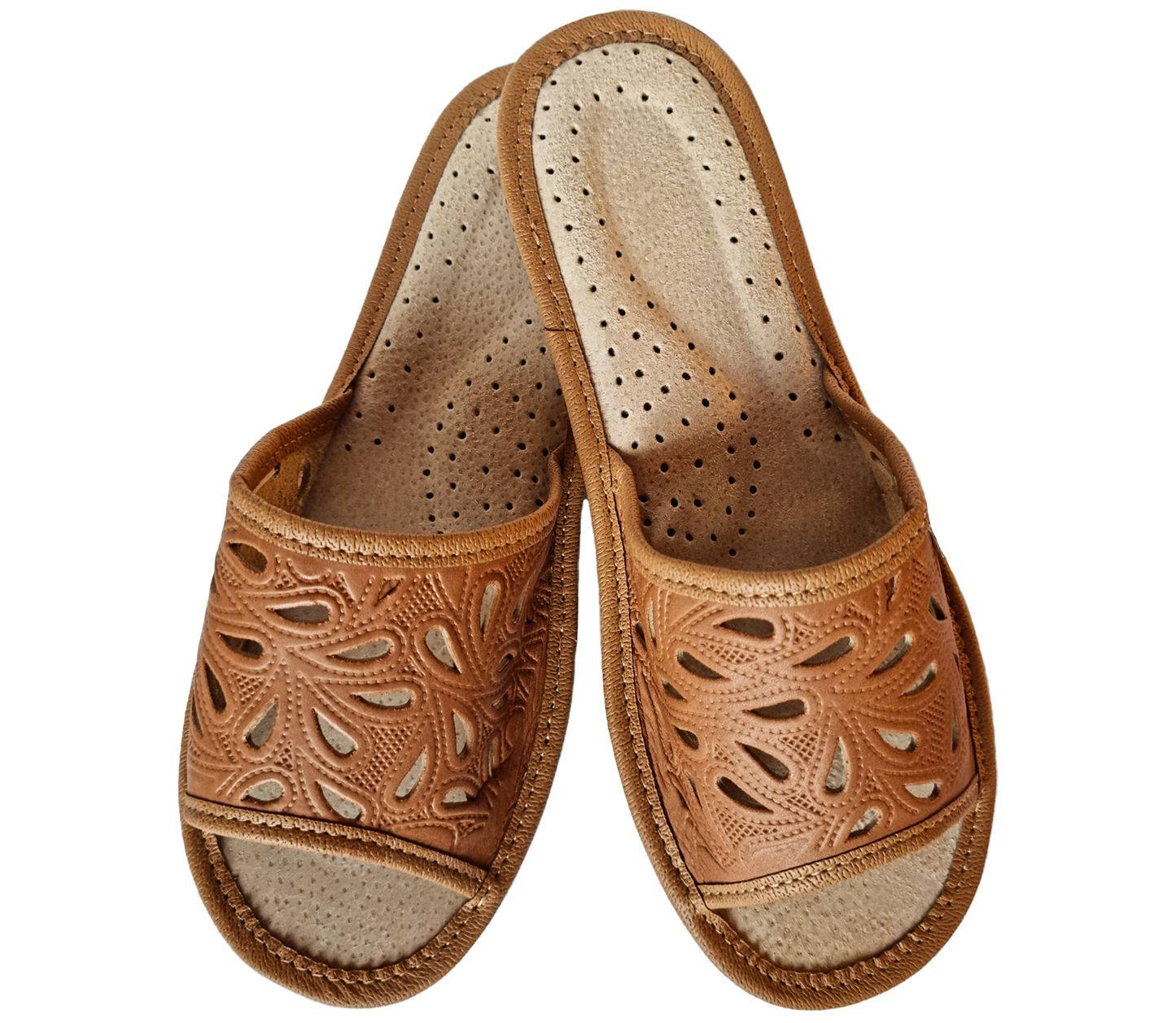 Podhalove Women's Slippers, Highlander Leather Flip-Flops, Ciapy Laczki