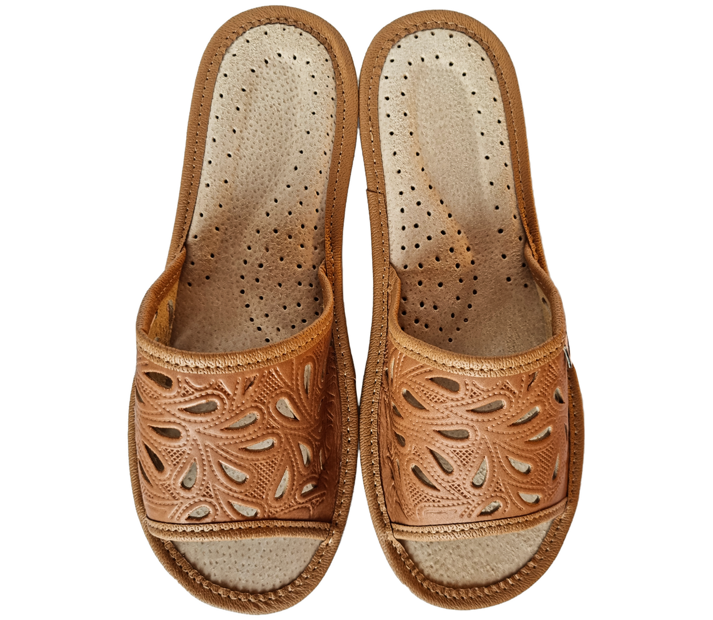 Podhalove Women's Slippers, Highlander Leather Flip-Flops, Ciapy Laczki