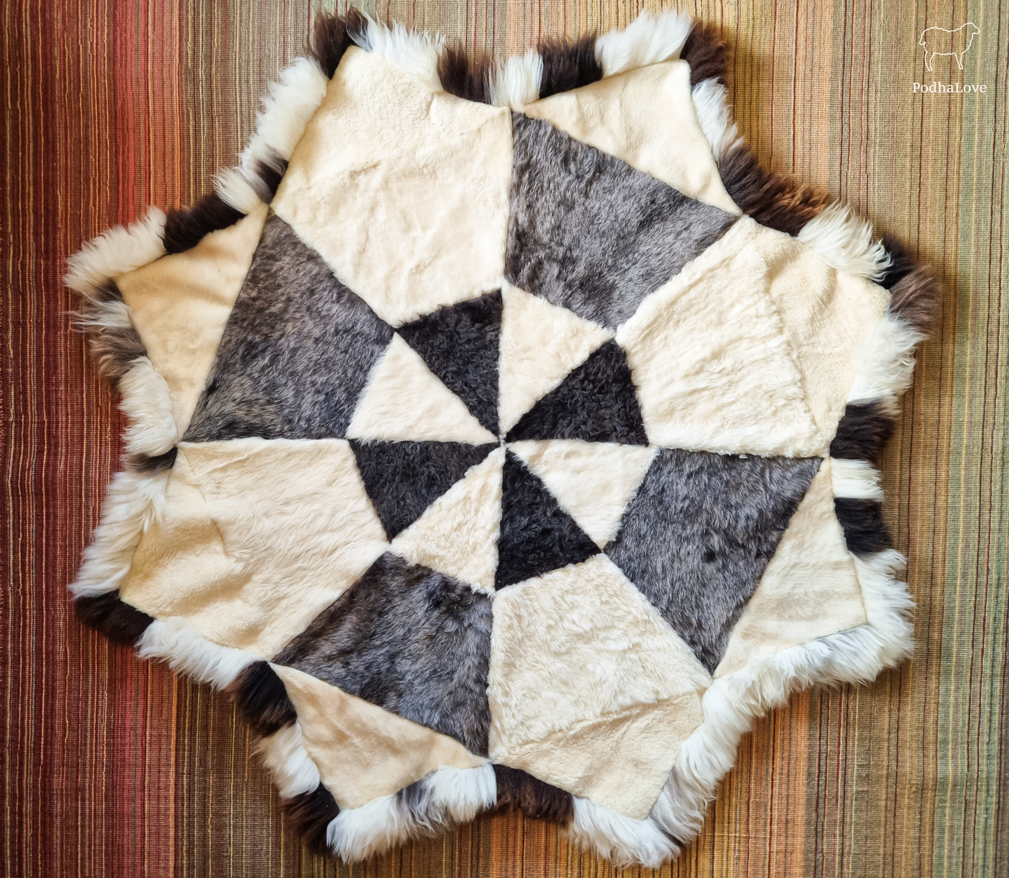 Sheepskin Premium Sheepskin Rug Natural Round Large XXL