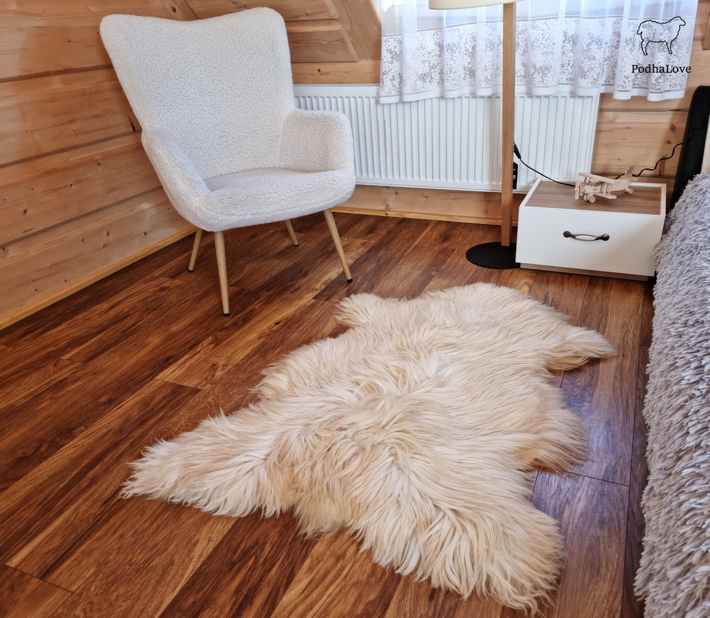 Sheepskin Premium Sheepskin Rug Natural Round Large XXL