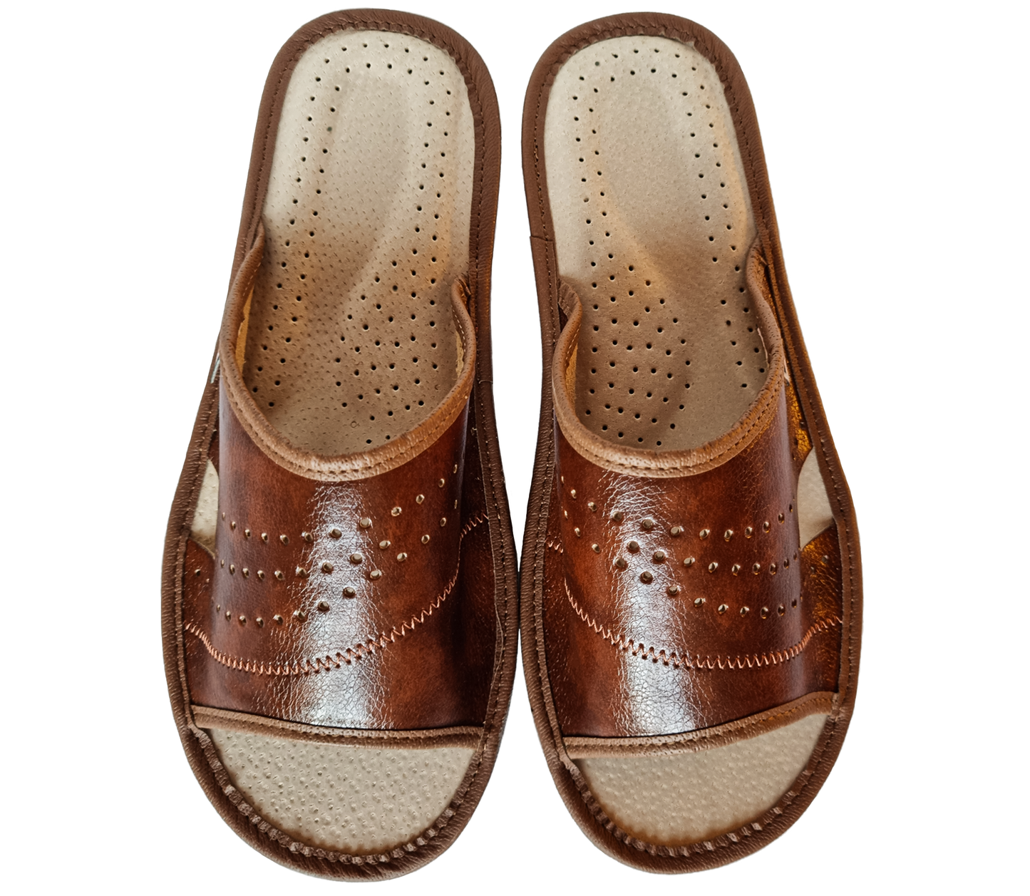 Podhalove Men's Slippers, Highlander Leather Flip-Flops, Ciapy Laczki