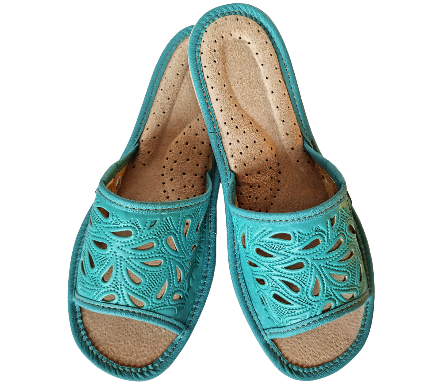 Podhalove Women's Slippers, Highlander Leather Flip-Flops, Ciapy Laczki
