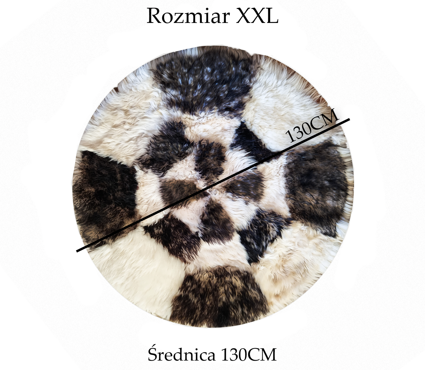 Sheepskin Premium Sheepskin Rug Natural Round Large XXL
