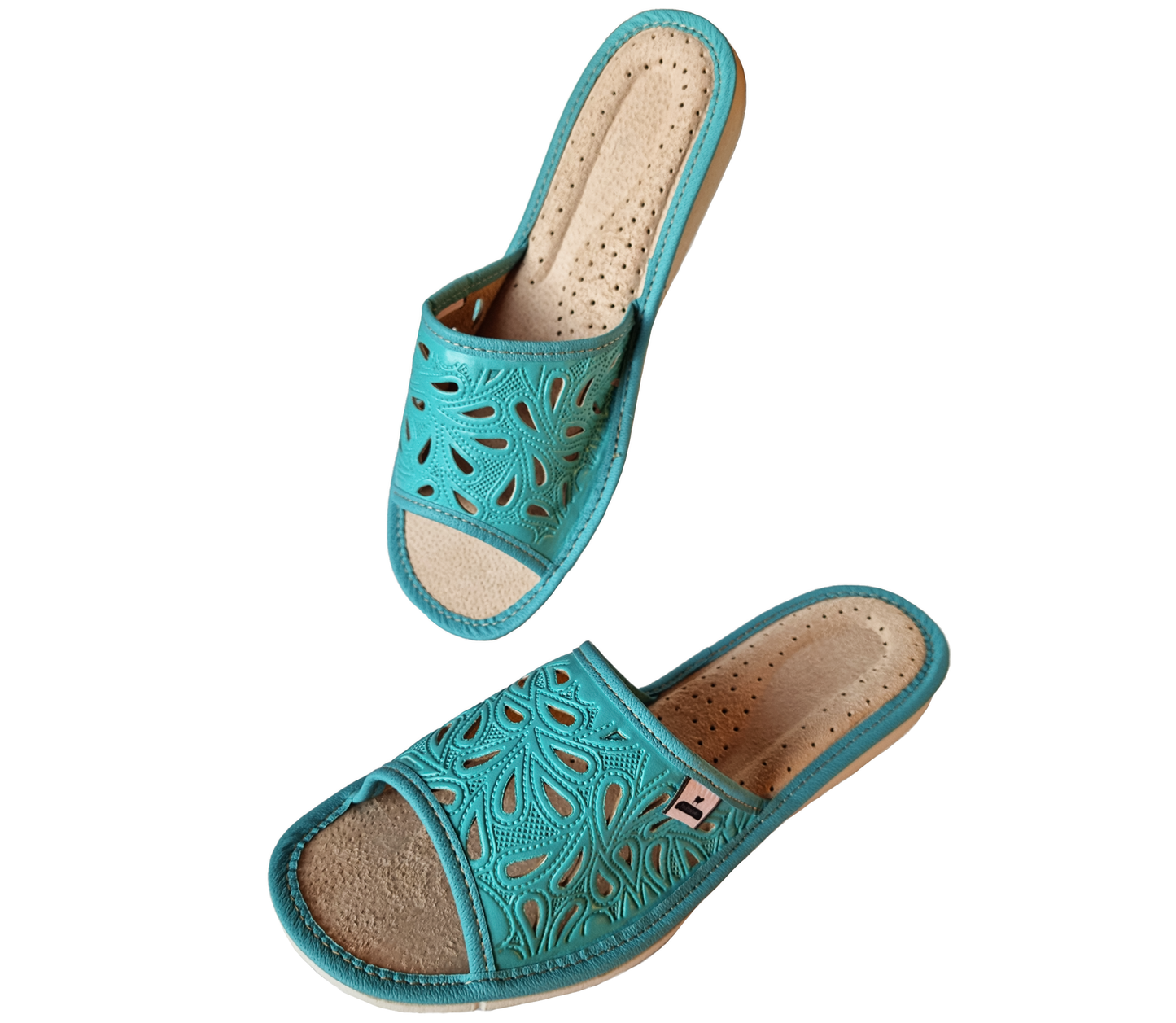 Podhalove Women's Slippers, Highlander Leather Flip-Flops, Ciapy Laczki