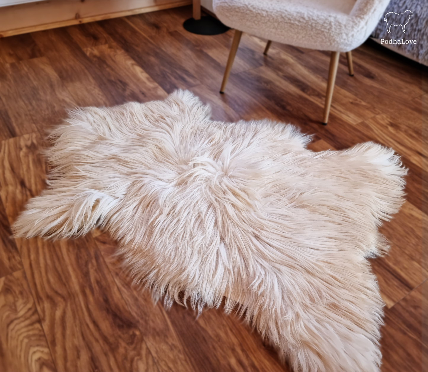 Sheepskin Premium Sheepskin Rug Natural Round Large XXL