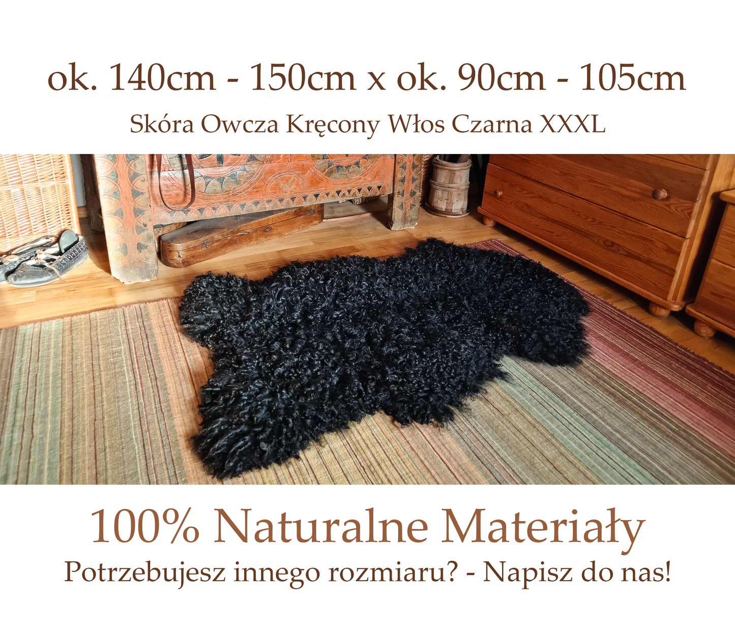 Sheepskin Premium Sheepskin Rug Natural Round Large XXL