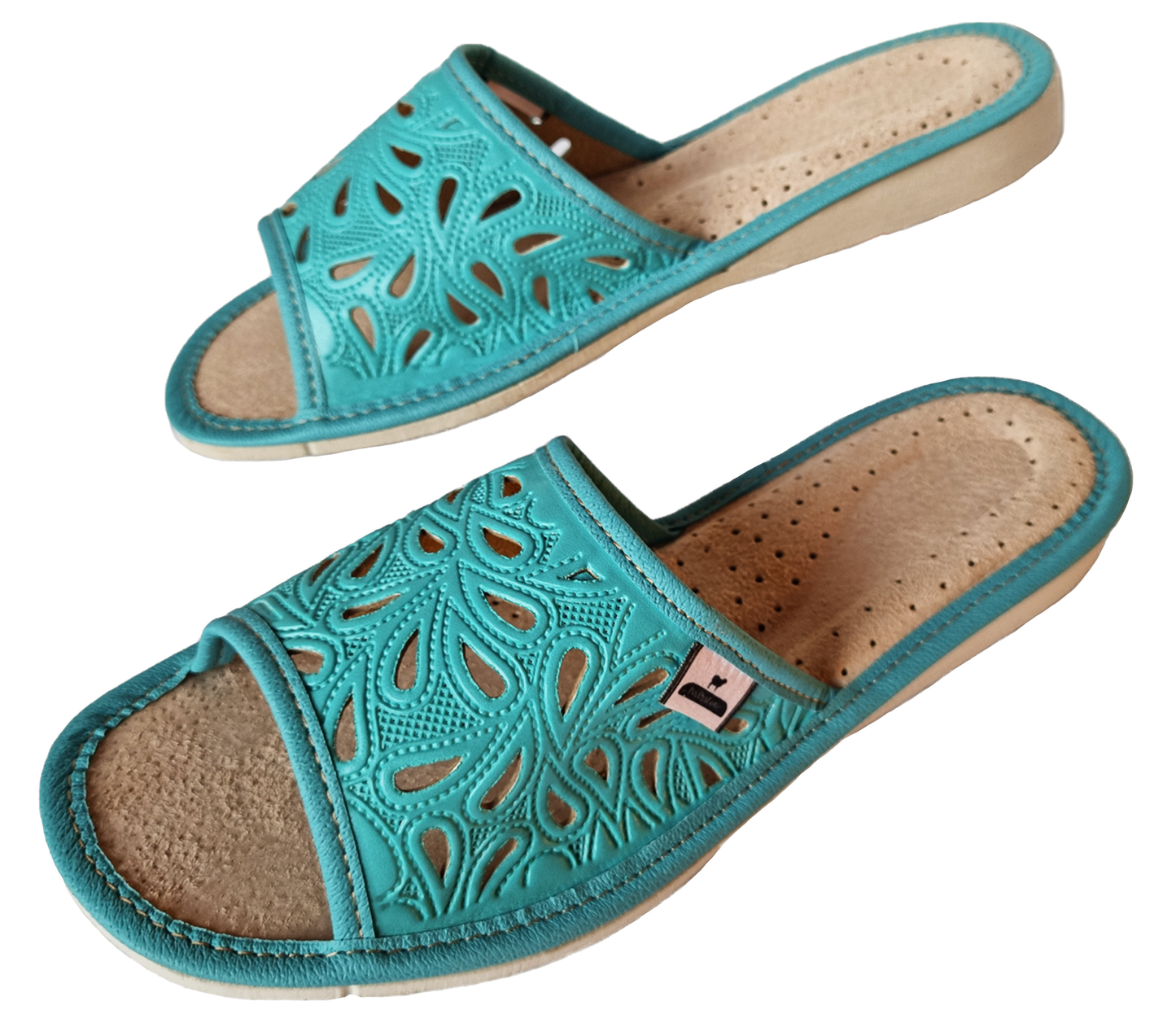 Podhalove Women's Slippers, Highlander Leather Flip-Flops, Ciapy Laczki