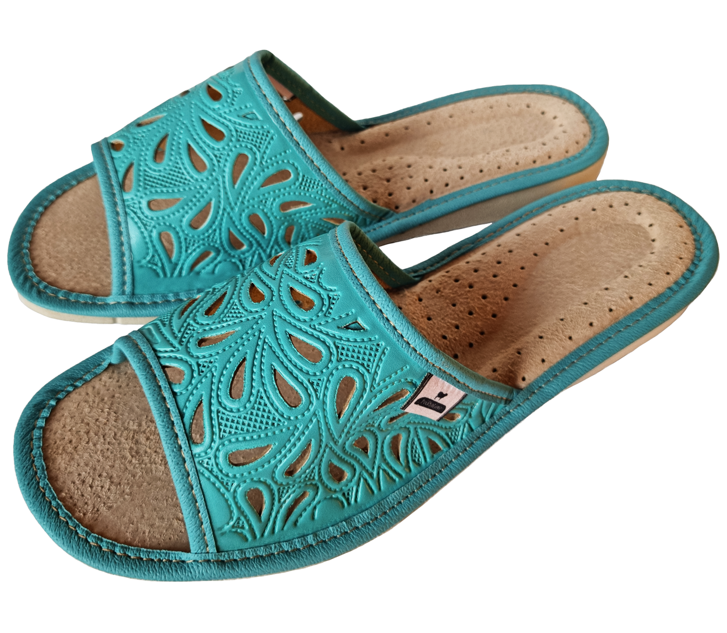 Podhalove Women's Slippers, Highlander Leather Flip-Flops, Ciapy Laczki