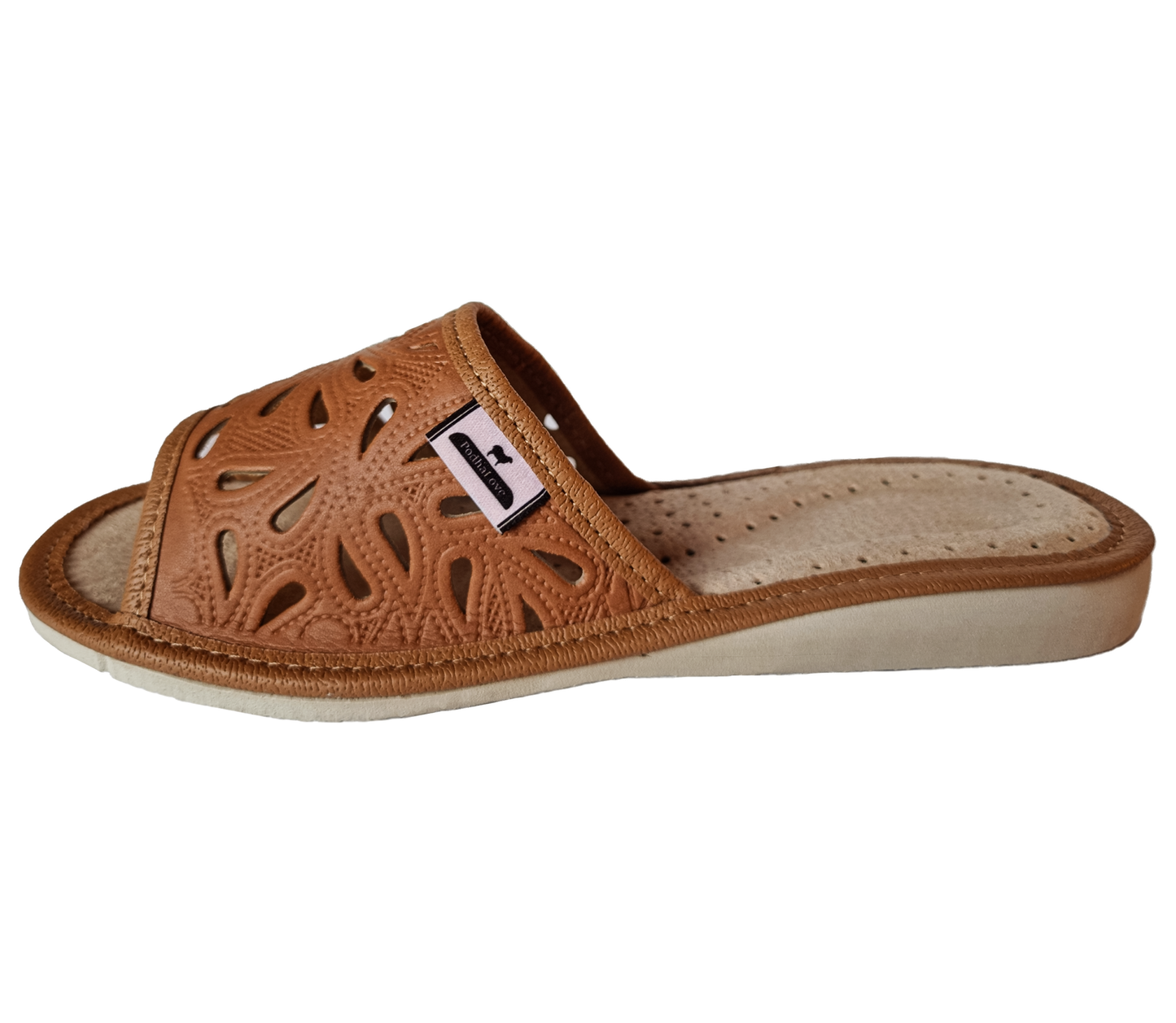Podhalove Women's Slippers, Highlander Leather Flip-Flops, Ciapy Laczki