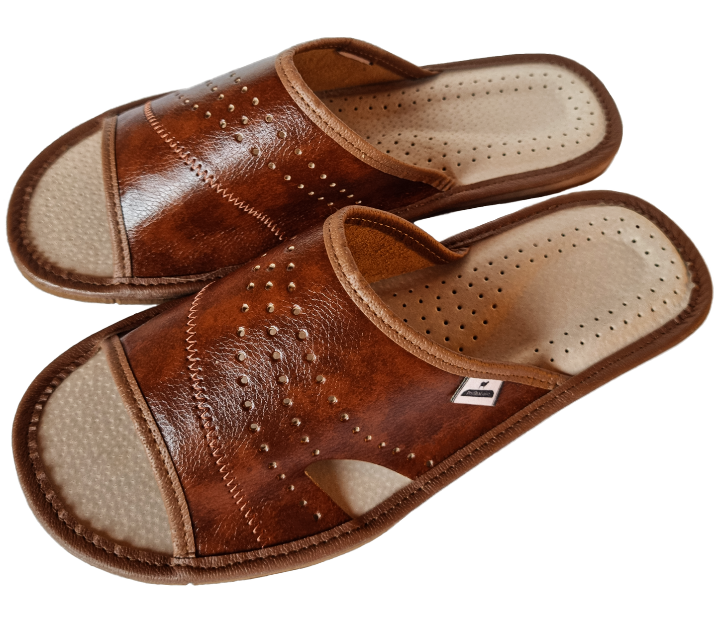 Podhalove Men's Slippers, Highlander Leather Flip-Flops, Ciapy Laczki