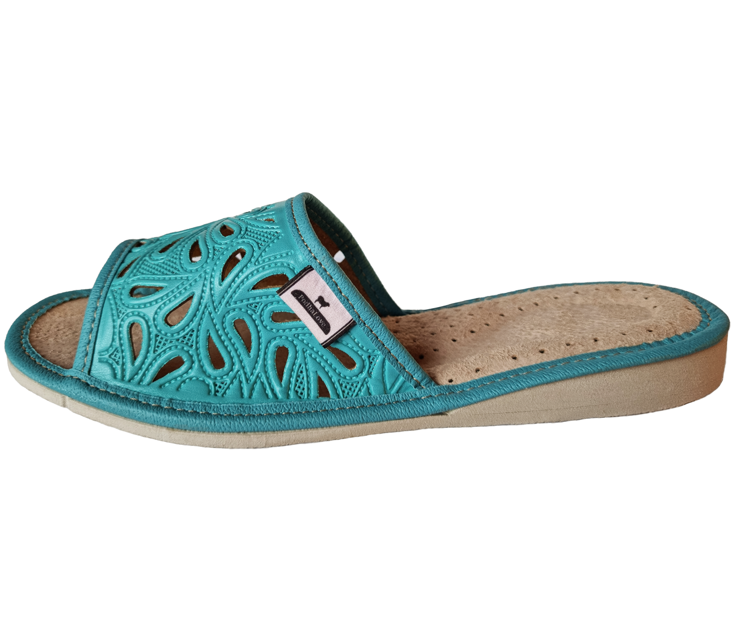Podhalove Women's Slippers, Highlander Leather Flip-Flops, Ciapy Laczki