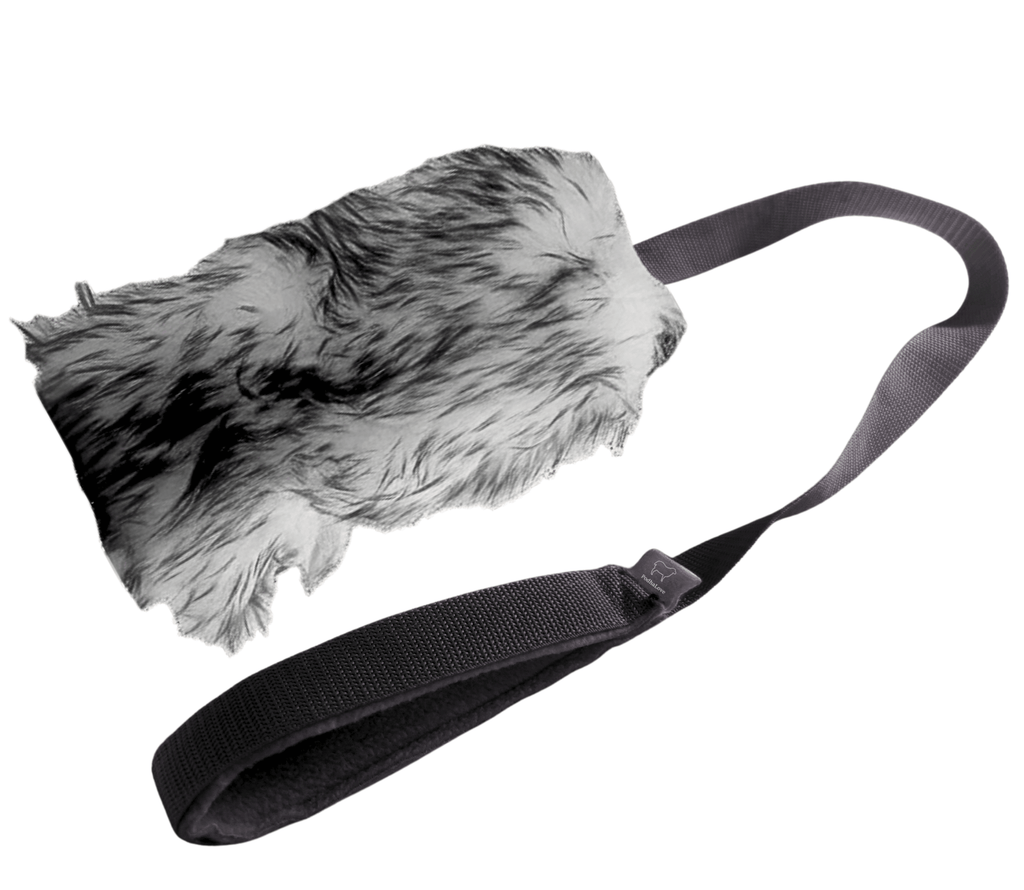 ROPE TUG NATURAL SHEEP WOOL 80CM - DOG TOY
