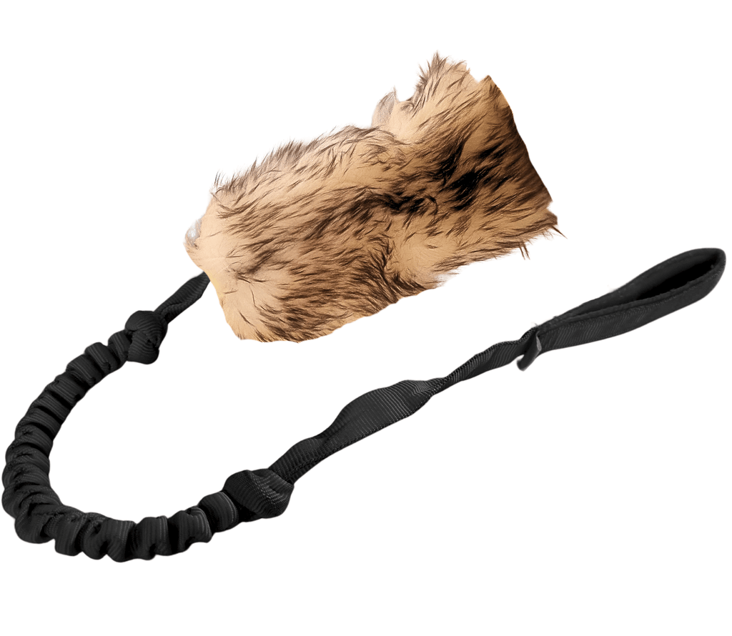 NATURAL SHEEPSKIN TUG TOY WITH SHOCK ABSORBER 70CM - DOG TOY