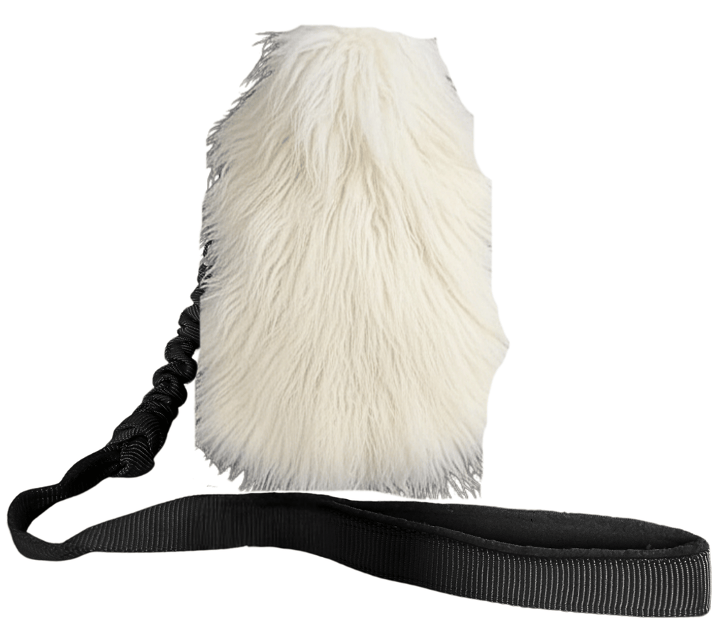 SZARPAK NATURALNE FUTRO OWCZE AMORTYZATOR 70CM - ZABAWKA DLA PSA