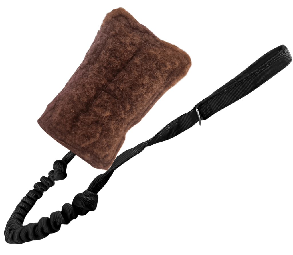 NATURAL SHEEPSKIN TUG TOY WITH SHOCK ABSORBER 70CM - DOG TOY