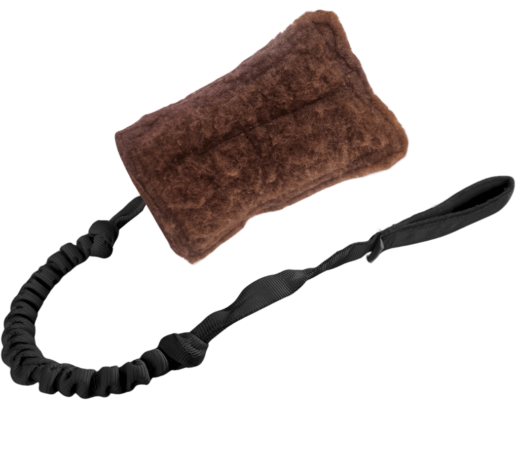 NATURAL SHEEPSKIN TUG TOY WITH SHOCK ABSORBER 70CM - DOG TOY