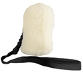 SHEEP NATURAL FUR BITE TUG WITH SHOCK ABSORBER 70CM - DOG TOY