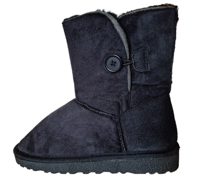 Czarne Śniegowce Kapcie zimowe Ciepłe Buty damskie Czarne Botki