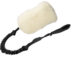 SHEEP NATURAL FUR BITE TUG WITH SHOCK ABSORBER 70CM - DOG TOY