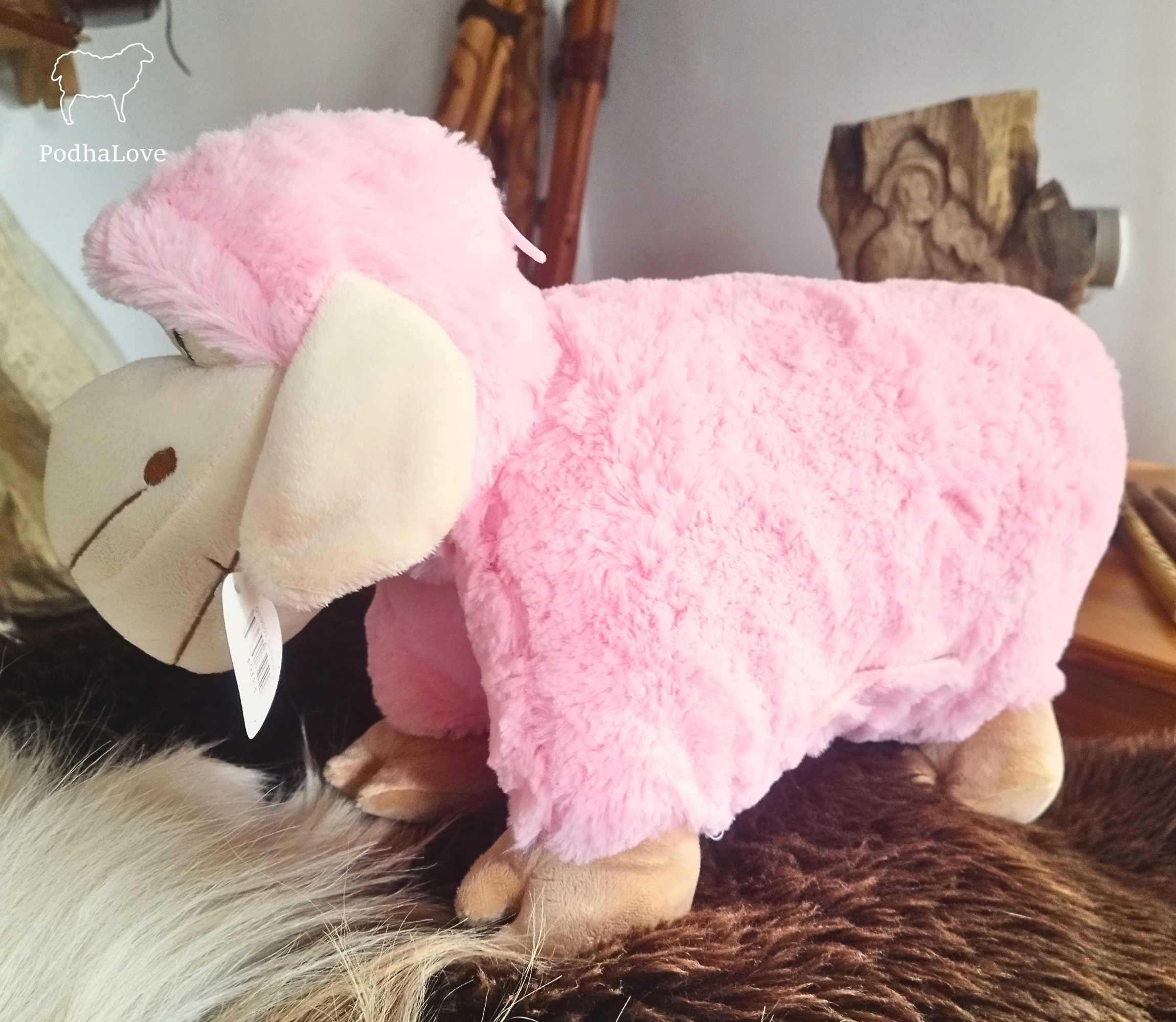 Lamb Foldable Plush Cushion - 53cm