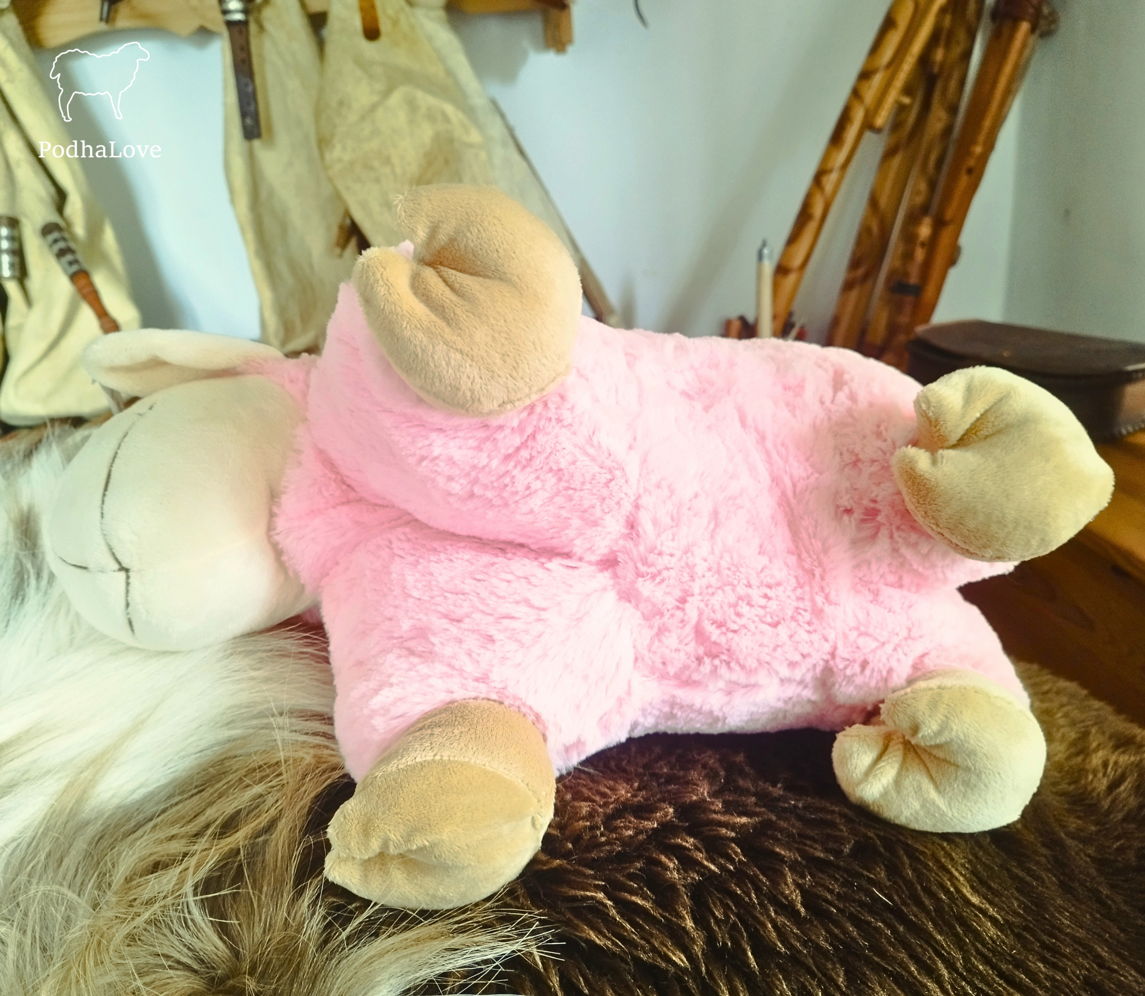 Lamb Foldable Plush Cushion - 53cm