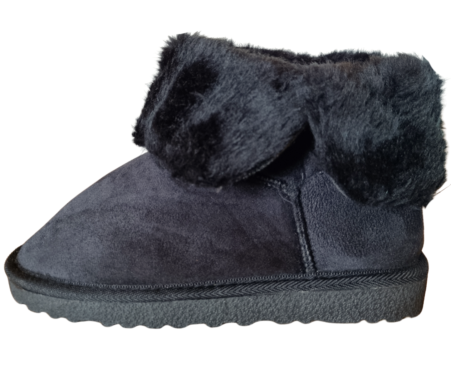 Czarne Śniegowce Kapcie zimowe Ciepłe Buty damskie Czarne Botki