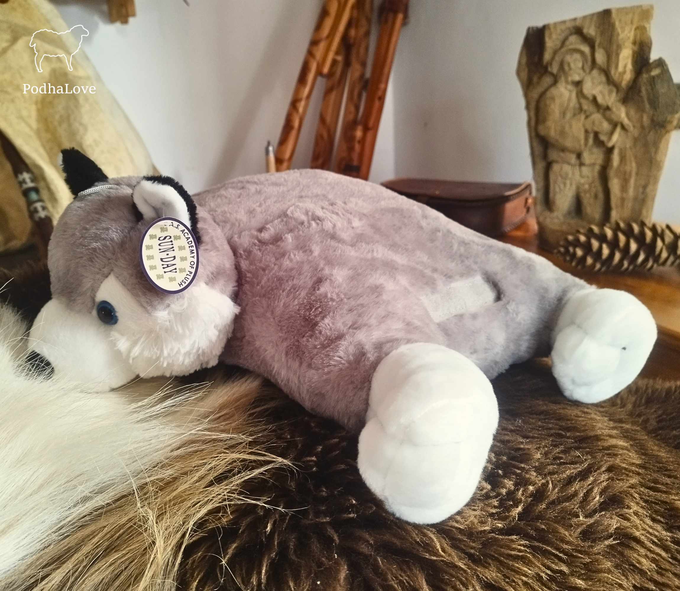 Lamb Foldable Plush Cushion - 53cm