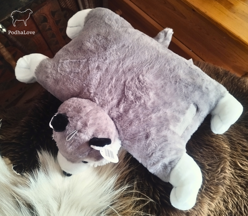 Lamb Foldable Plush Cushion - 53cm