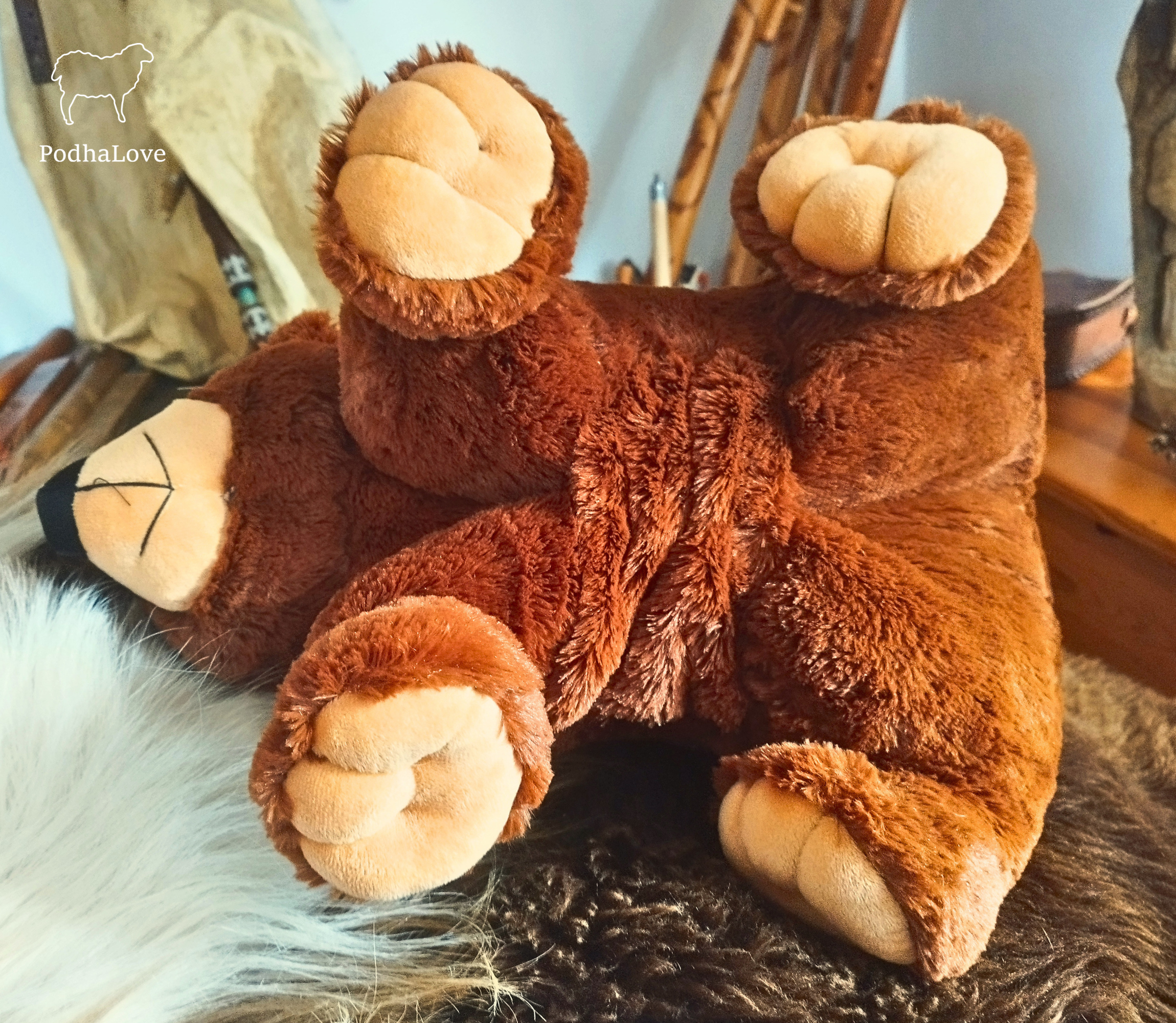 Lamb Foldable Plush Cushion - 53cm