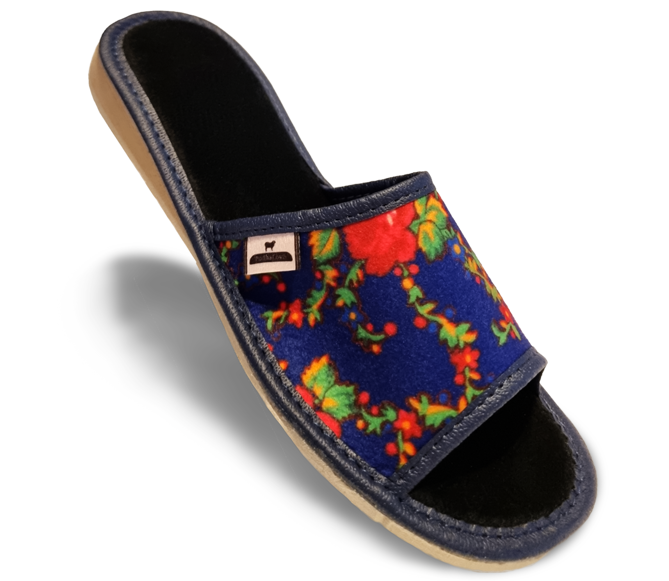 Pantofle Góralskie Kapcie Damskie Letnie Góralskie Kwiaty Klapki Podhalove
