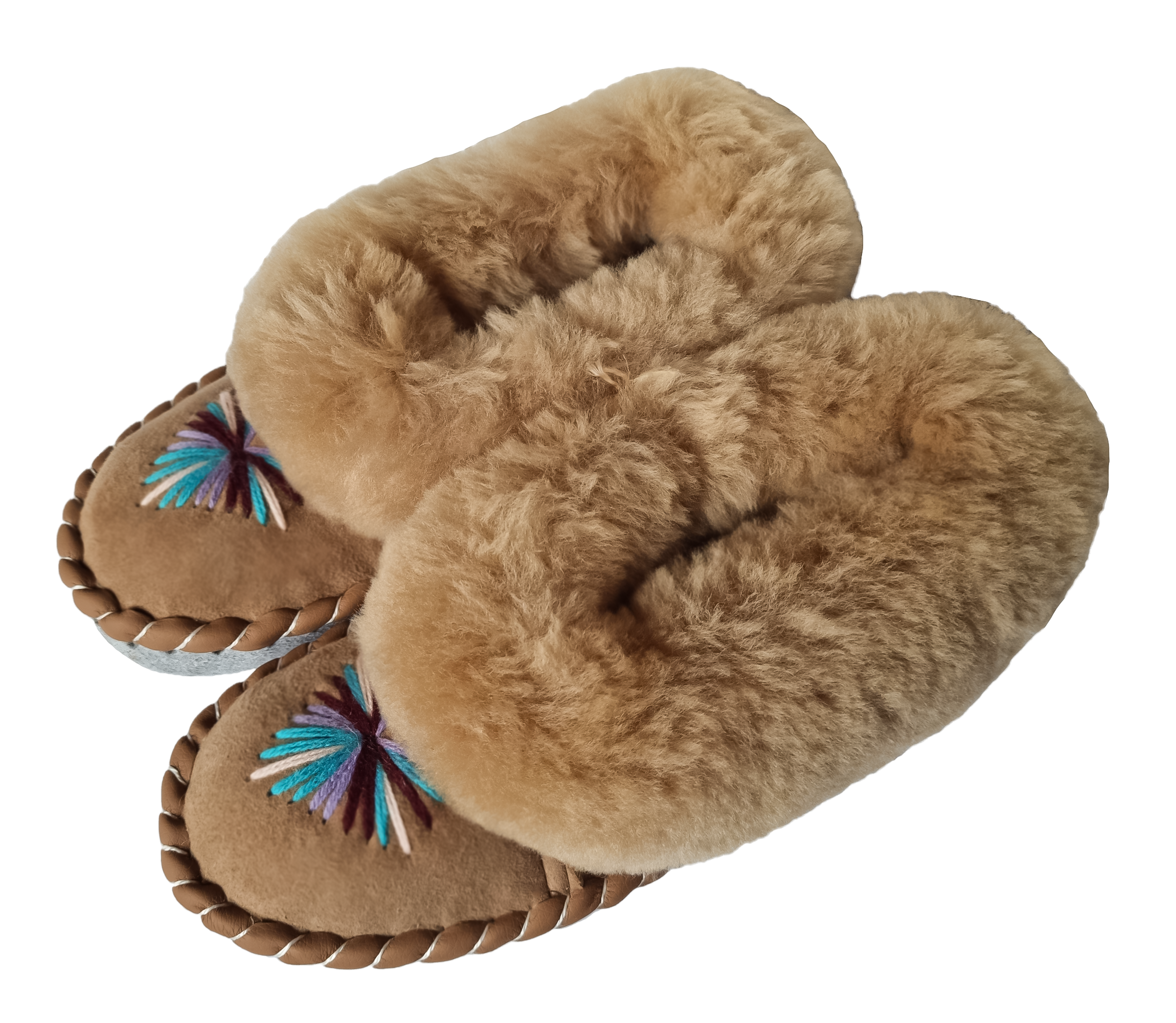 Bambosze Góralskie Domowe Kapcie Ciepłe Wełniane Ciepłe Zimowe Skórzane