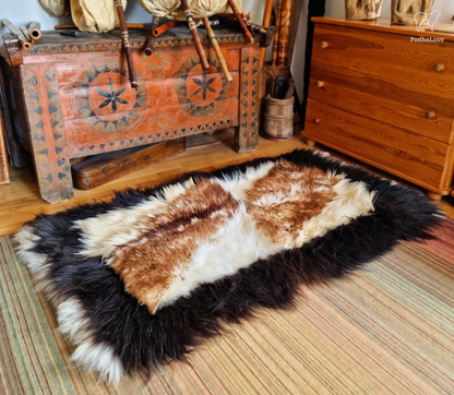 Schaffell Premium Schaffell Teppich Natur Rund Groß XXL