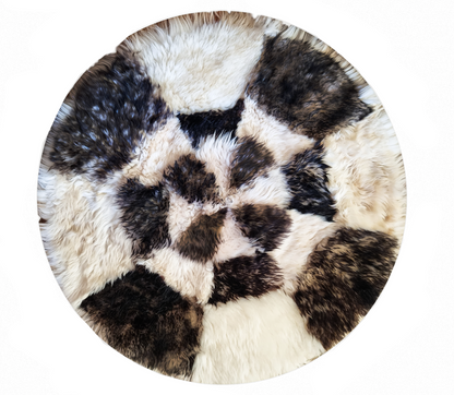 Sheepskin Premium Sheepskin Rug Natural Round Large XXL