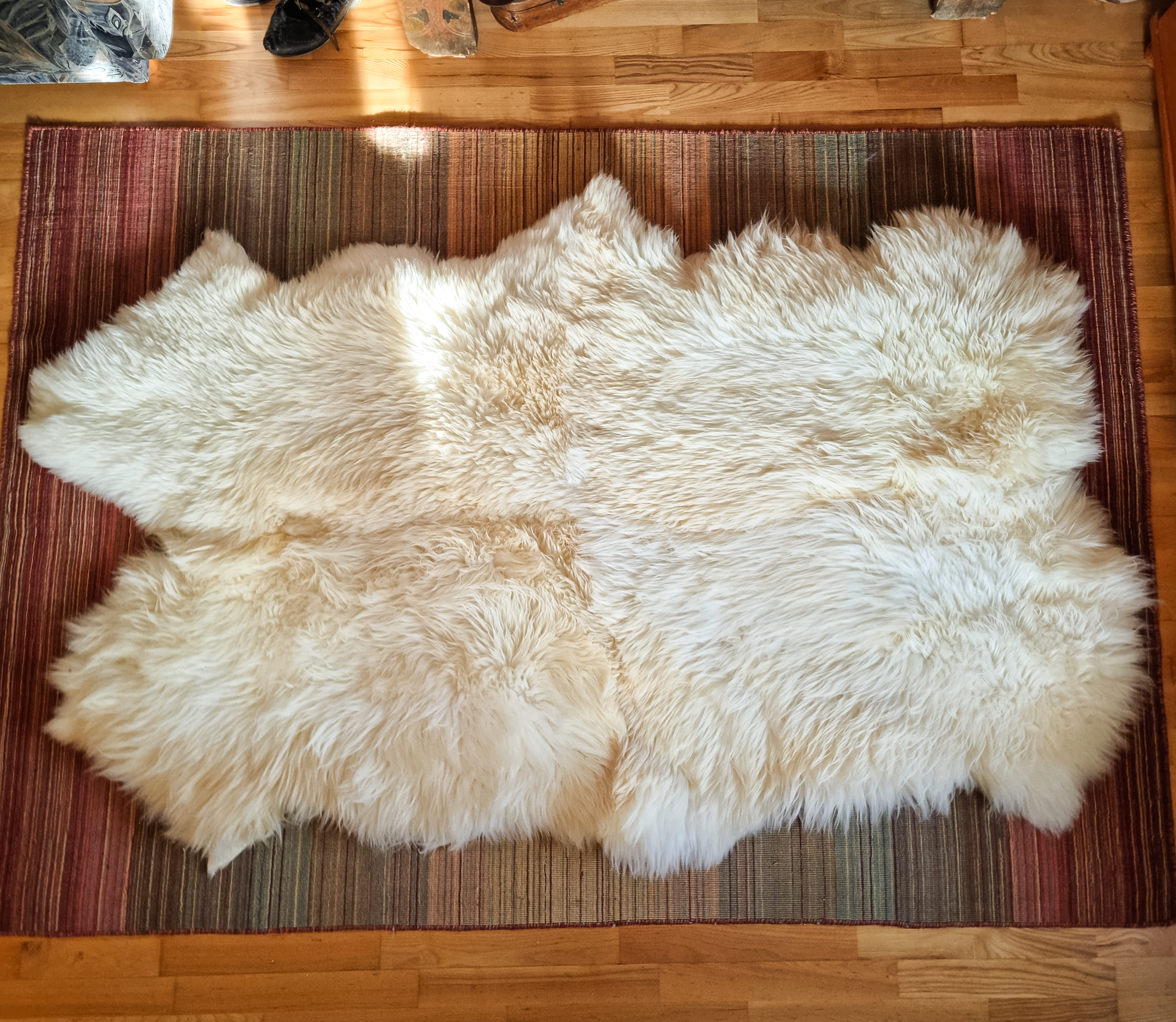 Sheepskin Premium Sheepskin Rug Natural Round Large XXL
