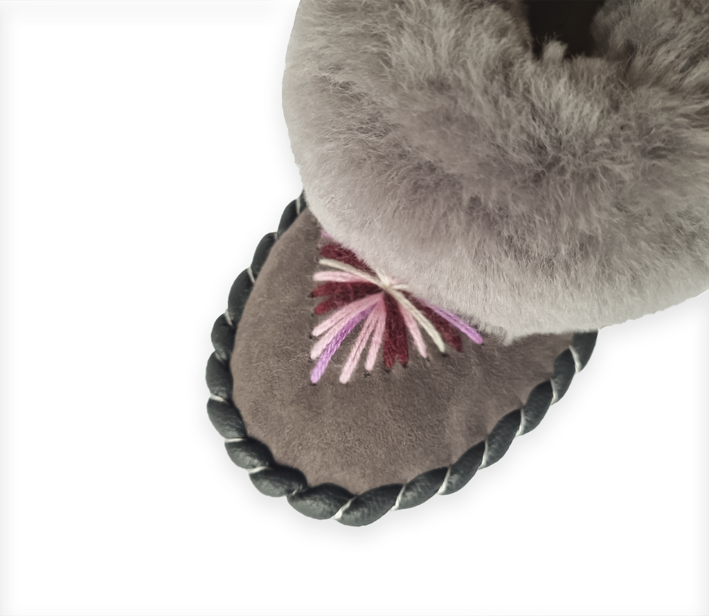 Bambosze Góralskie Domowe Kapcie Ciepłe Wełniane Ciepłe Zimowe Skórzane